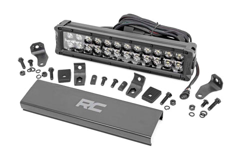 12 Inch Black Series LED Light Bar | Dual Row | White DRL