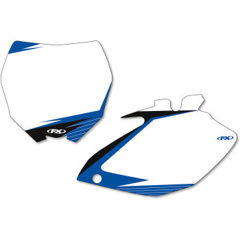 Graphic Number Plates - White/Blue - YZ