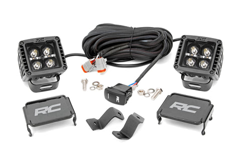 LED Light Pair | Ditch Mount | 2" Black DRL | Ford F-150 (15-25)/F-150 Lightning (22-24)