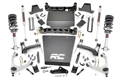 7 Inch Stamped Steel LCA Lift Kit | Forged UCA | Bracket | M1 Struts/M1 | Chevy/GMC 1500 (16-18)