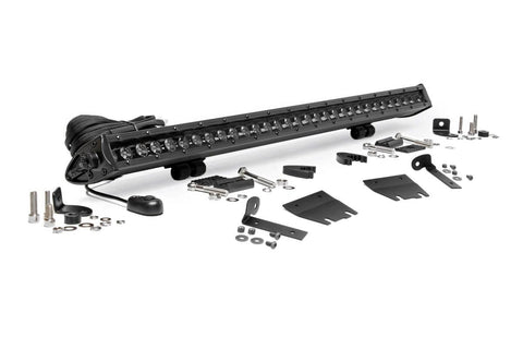 LED Light Kit | Hood Mount | 30" Black Single Row | Jeep Gladiator JT/Wrangler JL (18-25)