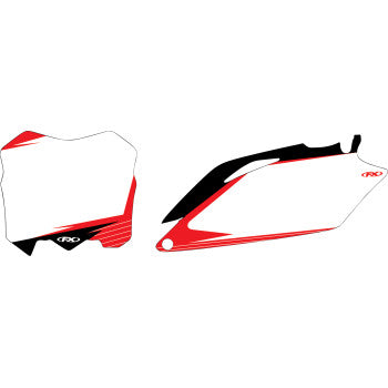 Graphic Number Plate - White/Red - CRF