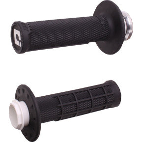 Micro-X Half-Waffle v2 Lock-On Grips - Black/Silver