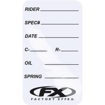 Suspension Spec Stickers