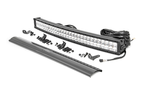 30 Inch Chrome Series LED Light Bar | Curved | Dual Row | Cool White DRL