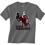 Youth Honda Rider T-Shirt - Charcoal - Medium