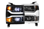 CHEVROLET SILVERADO 1500 (14-15): XB LED HEADLIGHTS 1 X LF543, 1 X LF543.C  CHROME FINISH