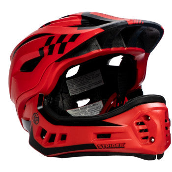 2-in-1 Full Face Helmet - Red - Medium