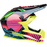 YOUTH F.I. HELMET - VAPORWAVE - MIPS - BLACK/PINK/YELLOW- MEDIUM