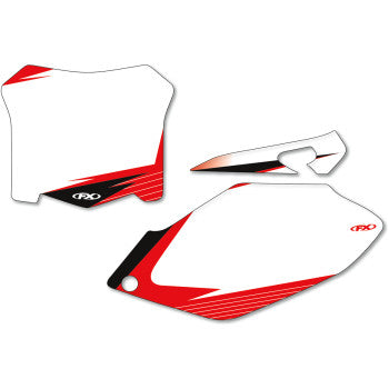 Graphic Number Plates - White/Red - CRF