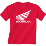 Youth Honda Wing T-Shirt - Red - Medium