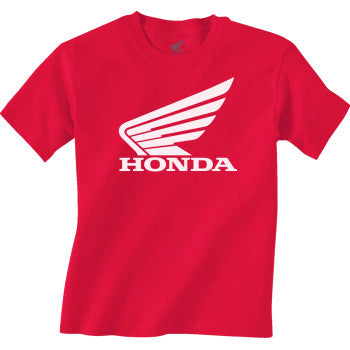 Youth Honda Wing T-Shirt - Red - Small
