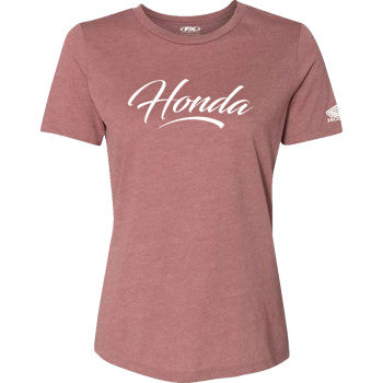 Women's Honda Script T-Shirt - Heather Mauve - XL