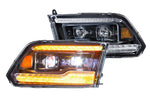 DODGE RAM (09-18): XB LED HEADLIGHTS AMBER PAIR 1500-3500 LF520A