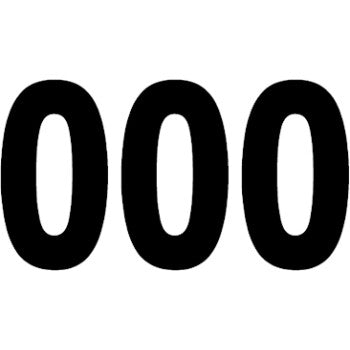 Pro Number 0 - Black - 7"