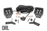 LED Light Kit | Hinge Mount | 2" Black Pair | Amber DRL | Jeep Gladiator JT/Wrangler JL (18-25)