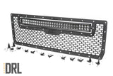 Mesh Grille | 30" Dual Row LED | Black | Amber DRL | GMC Sierra 1500 (14-15)