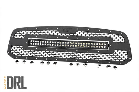 Mesh Grille | 30" Dual Row LED | Black | Amber DRL | Ram 1500 2WD/4WD (13-18 & Classic)