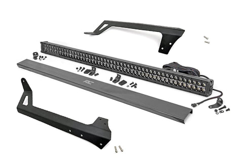 LED Light | Windshield Mnt | 50" Black Dual Row | White DRL | Jeep Wrangler JK (07-18)