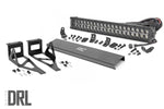 LED Light Kit | Bumper Mount | 2" Black Dual Row | White DRL | Ford F-250/F-350 Super Duty (05-07)