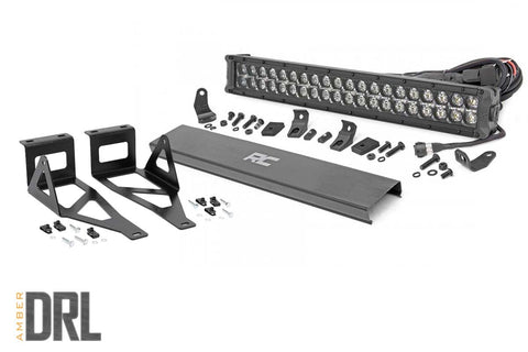 LED Light Kit | Bumper Mount | 2" Black Dual Row | Amber DRL | Ford F-250/F-350 Super Duty (05-07)