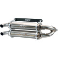 Dual Slip-On Mufflers - Brushed Stainless Steel