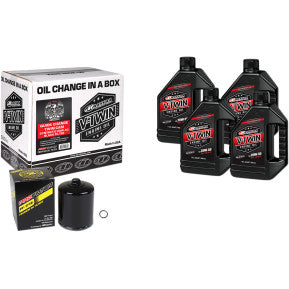 Quick Change Twin Cam Synthetic 20W-50 Oil Change Kit - Black Filter