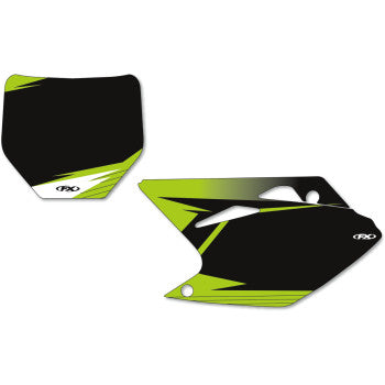 Graphic Number Plates - Black/Green - KX450F