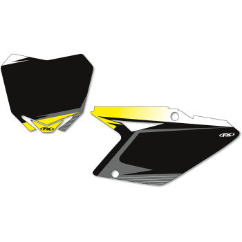 Graphic Number Plates - Black/Yellow - RMZ250