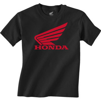 Youth Honda Wing T-Shirt - Black - Large