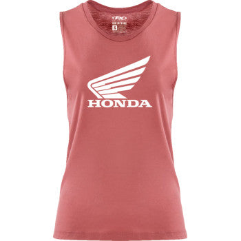 Women's Honda Wing Muscle Tank Top - Paprika - Large