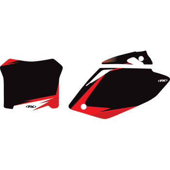 Graphic Number Plate - Black/Red - CRF