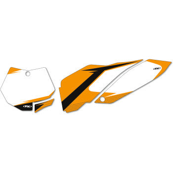 Graphic Number Plates - White/Orange - SX/XC