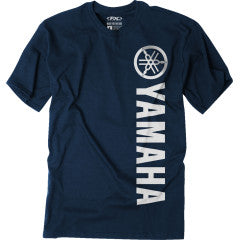 Yamaha Vertical T-Shirt - Heather Navy - Large