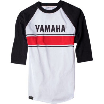 Yamaha Vintage Baseball T-Shirt - White/Black - Large