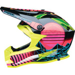 YOUTH F.I. HELMET - VAPORWAVE - MIPS - BLACK/PINK/YELLOW- LARGE