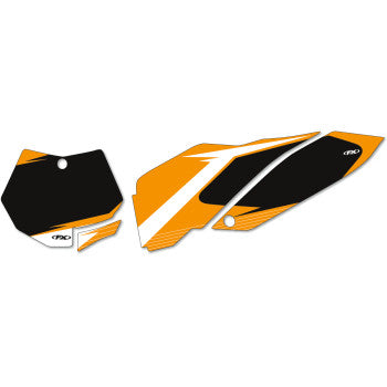 Graphic Number Plates - Black/Orange - KTM