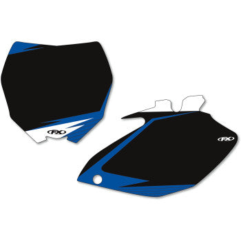 Graphic Number Plates - Black/Blue - YZ