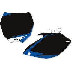 Graphic Number Plates - Black/Blue - YZ