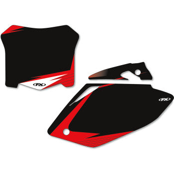 Graphic Number Plates - Black/Red - CRF450R