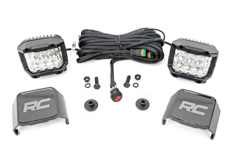 LED Light Kit | Ditch Mount |  2" Chrome Pair | Wide | Ford Bronco 4WD (21-25)