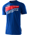 Short Sleeve Tee Polaris Blue / Red XL