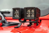 LED Light Kit | Quad | Cowl Mount | 2" Black | Amber DRL | Jeep Gladiator JT/Wrangler JL (18-25)