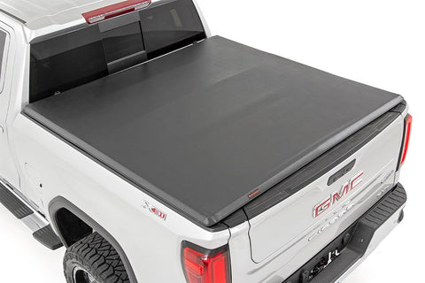 Soft Tri-Fold Bed Cover | 5'10" Bed | Chevy/GMC Sierra 1500 (19-25)/Silverado 1500 (19-25)