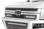 Mesh Grille | 12" Single Row LED Pair | Black | Chevy Silverado 2500 HD/3500 HD (11-14)