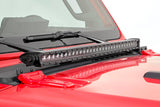 LED Light Kit | Hood Mount | 30" Black Single Row | Jeep Gladiator JT/Wrangler JL (18-25)