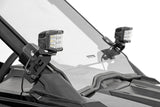 LED Light Kit | "A" Pillar Mount | 2" Black Pair | White DRL | Polaris RZR PRO XP