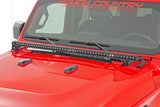 LED Light Kit | Cowl Mount | 50" Black Single Row | Jeep Gladiator JT/Wrangler JL (18-25)