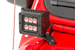 LED Light Kit | Hinge Mount | 2" Black Pair | White DRL | Jeep Gladiator JT/Wrangler JL (18-25)