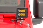 LED Light Kit | Hinge Mount | 2" Black Pair | Amber DRL | Jeep Gladiator JT/Wrangler JL (18-25)